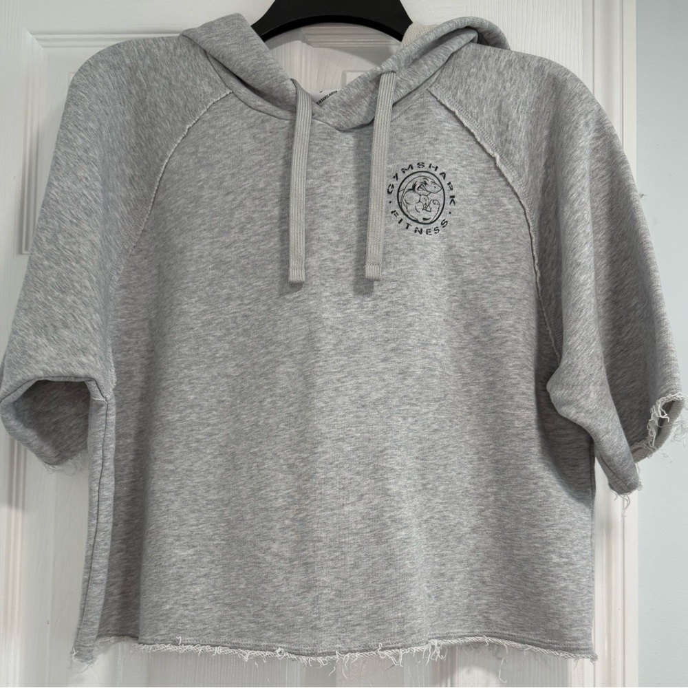 Gymshark Heather Gray Short Sleeve Hoodie
